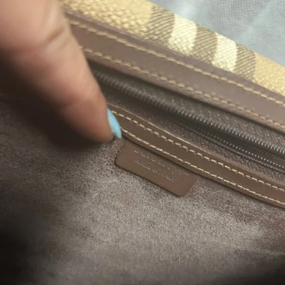 Vintage Burberry Beige and Brown Plaid Crossbody Bag - Picture 9 of 16
